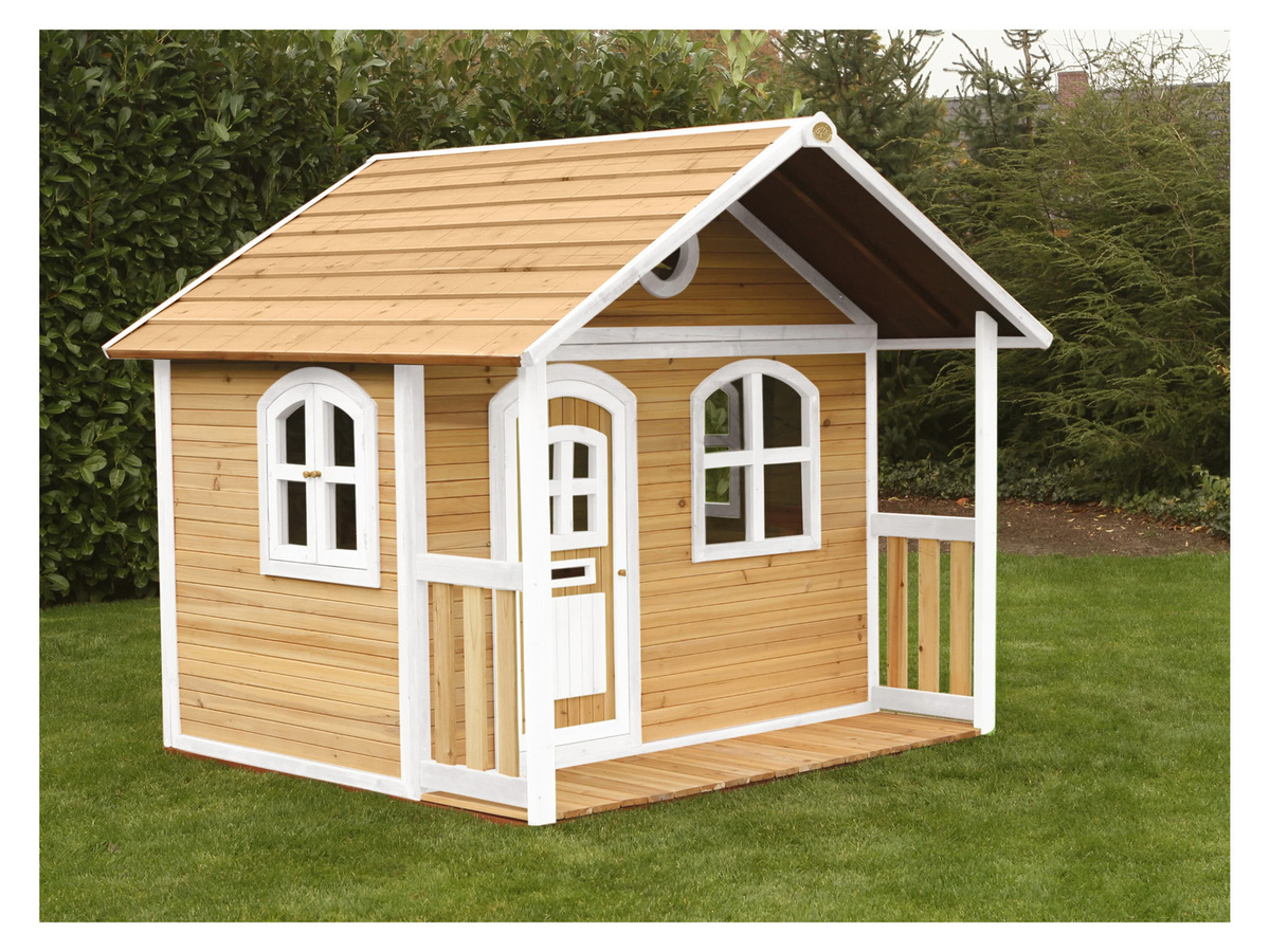 AXI Spielhaus Milan in Braun und Weiß, B/T/H: 191 x 202 x 180 cm - Bild 2