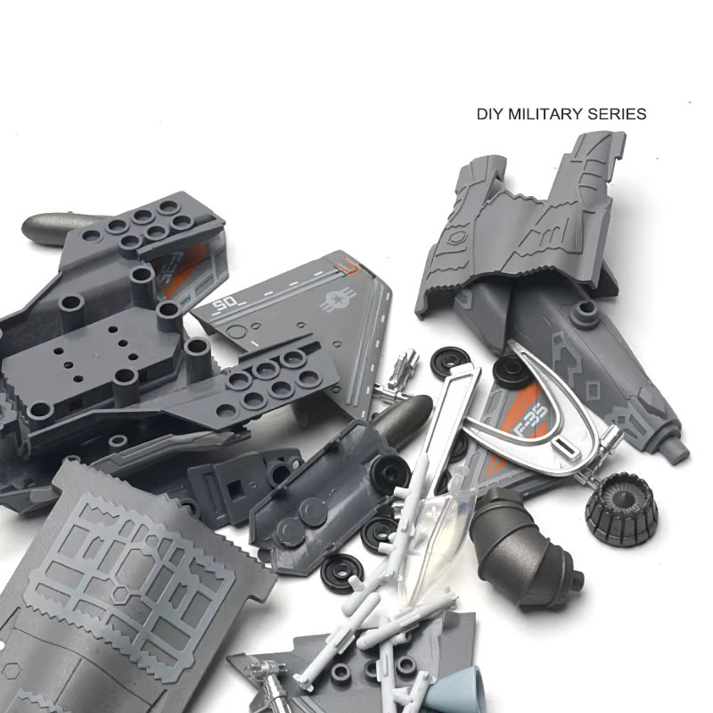 LMKJ F-35 Stealth Fighter Lightning II Modellbausteine im Maßstab 1:72, graues Spielzeug-Fahrzeug Set für Kinder ab 3 Jahren - Bild 3