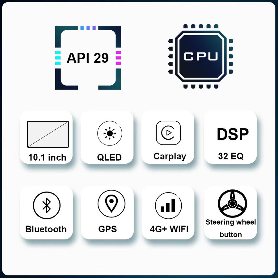 Roadonline Android 15 Auto-Multimedia-Player mit 10,1 Zoll Display, 8-Kern Prozessor, GPS und DSP Stereo Receiver für BAIC Senova X25 EX200 EX360 (2015-2018), Schwarz - Bild 3