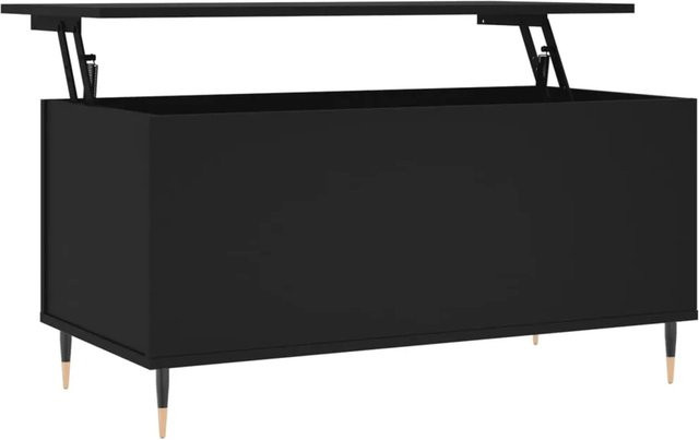 vidaXL Couchtisch Schwarz Modern mit Lift-up Top aus Holzwerkstoff und Metall B/T/H: 90 x 44,5 x 45 cm - Bild 1