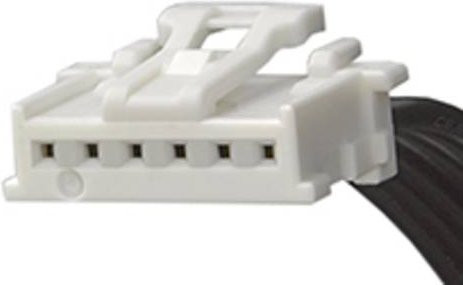 Molex Buchsengehäuse-Kabel mit 6 Polen in Weiß - Bild 1