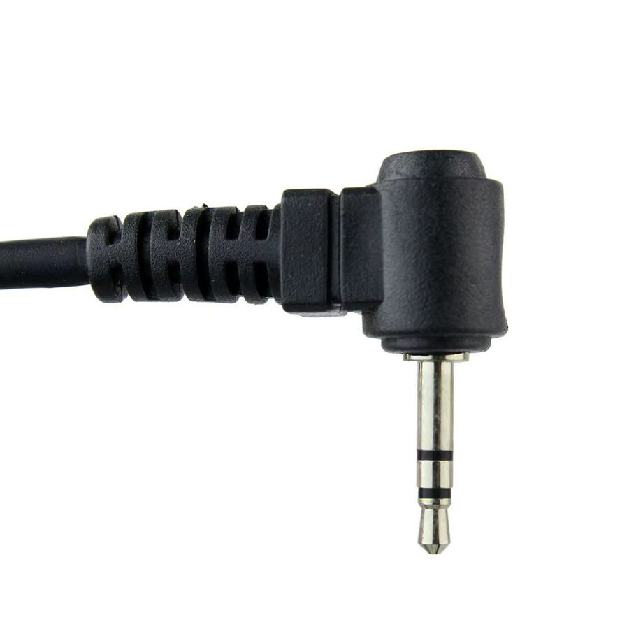 Ergonomische Walkie Talkie Kabelkopfhörer mit Mikrofon und Tastenbedienung, 20-Pin 2,5mm, Schwarz - Bild 2