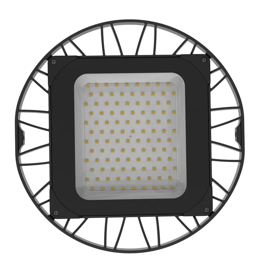 LUXULA LED UFO Hallenstrahler 150W 14400lm 5000K Neutralweiß Schwarz Runde HighBay Hallenleuchte IP65 - Bild 2