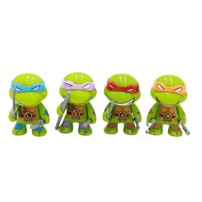 Bandai Teenage Mutant Ninja Turtles Michelangelo Donatello Action Figure, 4-teiliges Set - Bild 2