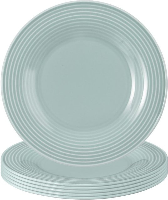 Seltmann Weiden Brotteller Beat Color Glaze aus Porzellan, Multicolour/Türkis, 6er Set, Durchmesser: 17 cm - Bild 1