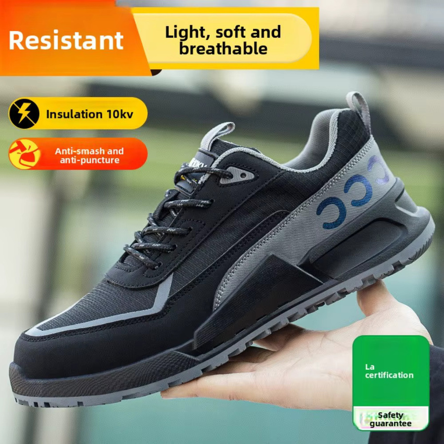 QHSPE Arbeitsschutzschuhe für Herren: Isolierte und verschleißfeste Sicherheitsschuhe mit Anti-Smashing und Anti-Piercing Schutz (10KV) - Bild 2