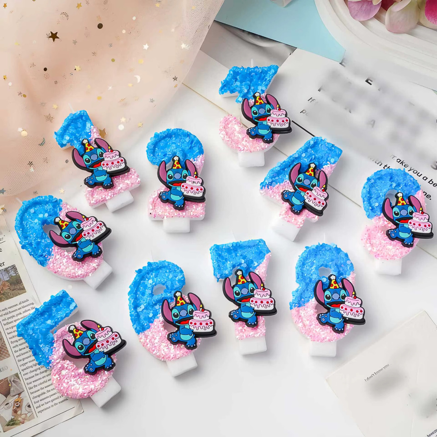 MINISO Geburtstagskerze mit Cartoon-Motiv und Pailletten in Mehrfarbig - Bild 2