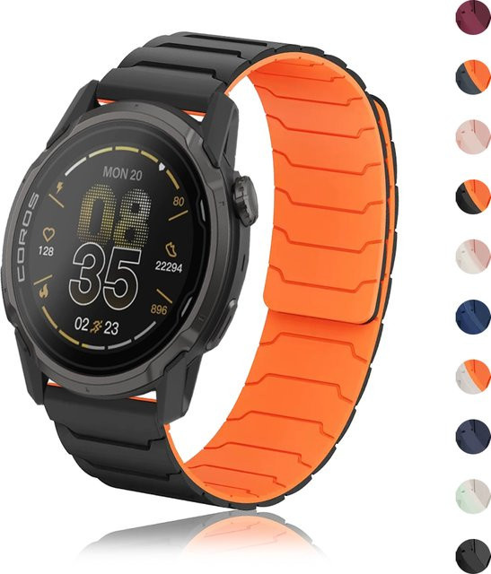 COROS Uhrenarmband, Silikon, Schwarz, Unisex - Bild 1
