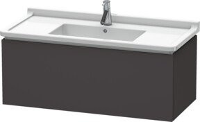 Duravit Waschtischunterschrank L-Cube wandhängend in Grau Matt mit 1 Auszug, B: 102 cm, T: 46,9 cm, H: 40,8 cm - Bild 1