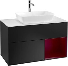 V&B Waschtischunterschrank Finion 100 Wandbeleuchtung in Weiß lackiert B/T/H: 100 x 50,1 x 50,1 cm - Bild 1