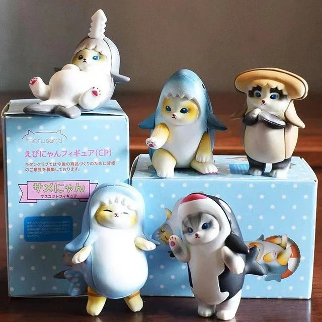 Mofusand Katze Haifischkatze Figur, Blind Box, 1-teiliges Set - Bild 1