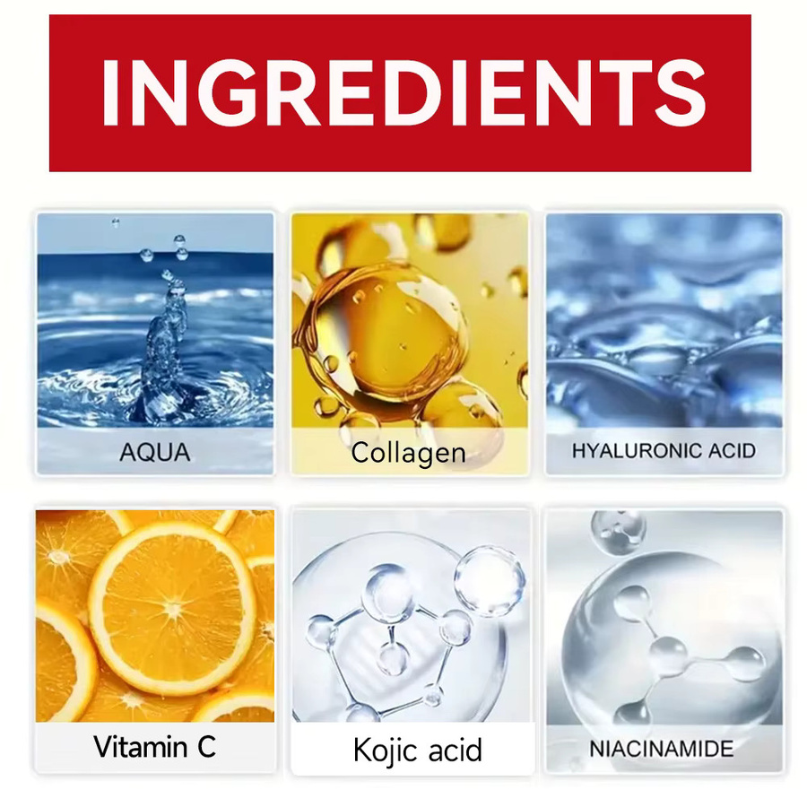 SEYH Kurkumin-Kollagen-Essenz-Flüssigkeit mit Niacinamid und Vitamin C, Gesicht, Herren - Bild 6