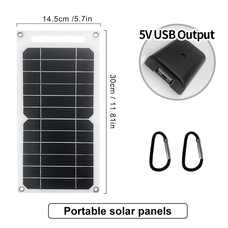 PHONEPACE Flexibles Solar-USB-Ladegerät 5V Photovoltaik-Softpanel in Schwarz für Handy, Ventilator und Powerbank - Bild 4