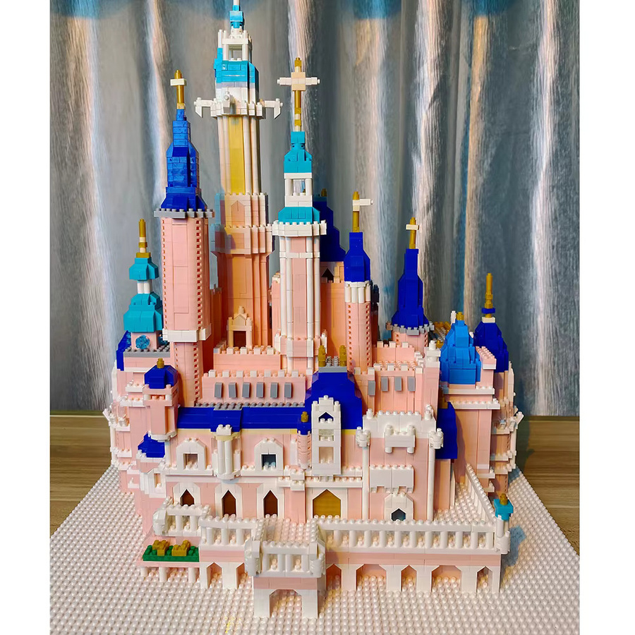 Doubuilt Honey Pink Castle, Modellbausätze Micro Mini Bausteine, Prinzessin - Bild 4