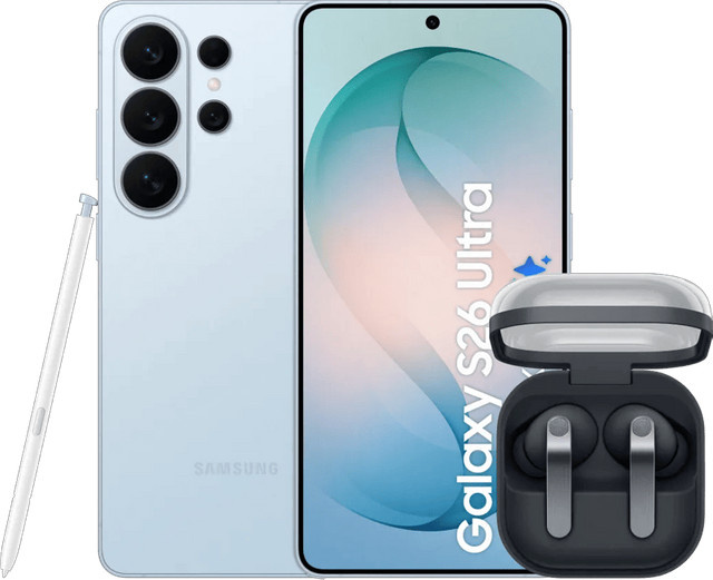 Samsung Galaxy S26 Ultra 256GB Hellblau 5G und Samsung Galaxy Buds4 Pro Schwarz - Bild 1