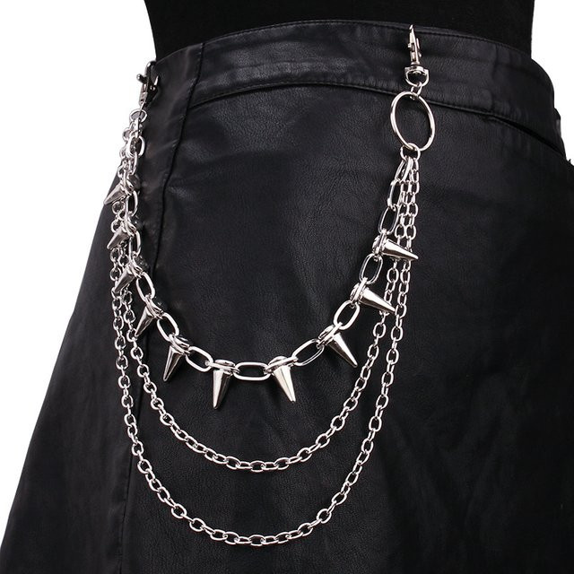 EMKNTA Hose Kette, Silber, Schwarz, Damen - Bild 1