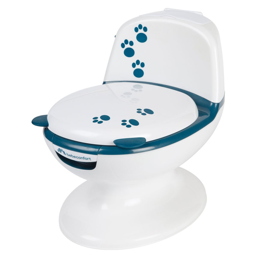 bebeconfort Mini-Toilette mit Spültaste und Spülgeräuschen in Blau und Weiß mit rutschfester Unterseite - Bild 1