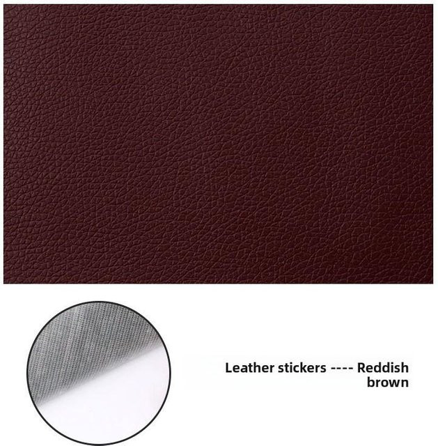 Selbstklebender Reparaturflicken aus Kunstleder von YiLi-Studio in Braun und Beige, B/H: 20 x 10 cm - Bild 1