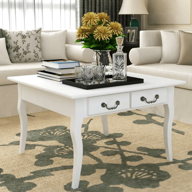 vidaXL Couchtisch modern in Weiß mit 4 Schubladen - Bild 2