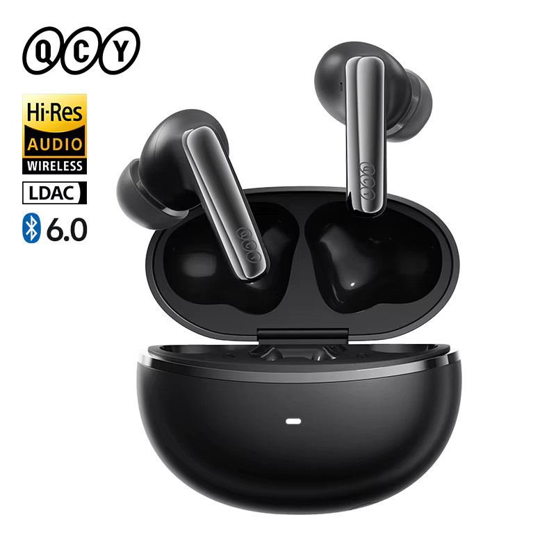 QCY MeloBuds N70 Adaptive ANC Wireless Earbuds in Schwarz mit Bluetooth 6.0, LDAC Hi-Res Audio, 6 Mikrofonen und Wireless Charging, IPX5 wasserfest - Bild 7