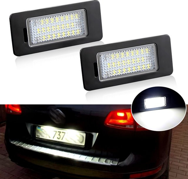 SAARMAT Canbus LED-Kennzeichenbeleuchtung Set für VW Golf 6 7, Jetta, Passat B6 B7, Touran und Touareg 2 - Bild 1
