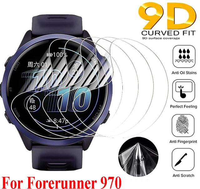 Garmin Hydrogel Film Screen Protector, Silikon, transparent, Forerunner 970 - Bild 1
