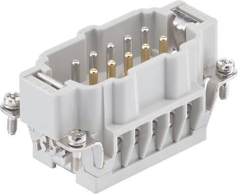 HARTING Stifteinsatz 09330102691 mit 10 Schrauben in Grau aus Kunststoff - Bild 1