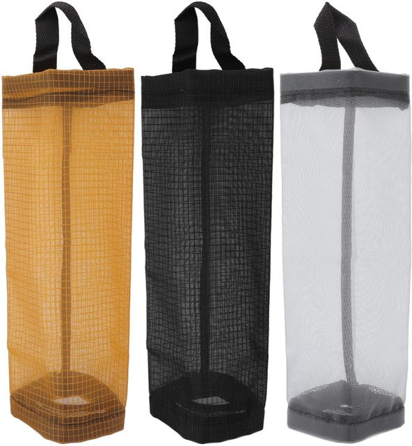 Fishine Müllbeutelhalter aus transparentem Polyester in Gelb zum Aufhängen - Bild 1
