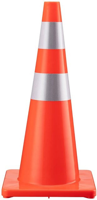 Wiltec Verkehrskegel aus Kunststoff in Orange-Schwarz, Höhe: 70 cm - Bild 1
