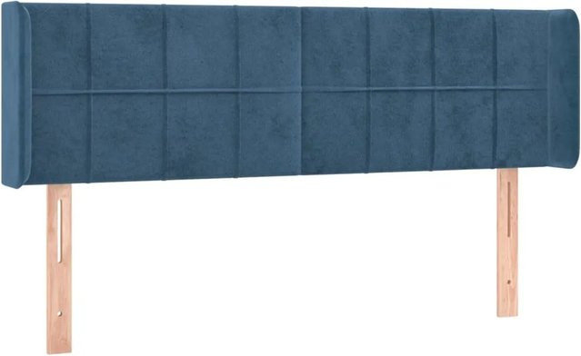 vidaXL LED Kopfteil aus Samt in Dunkelblau mit integrierter Beleuchtung und USB-Anschluss, B/H: 147 x 88 cm (Tiefe: 16 cm) - Bild 1