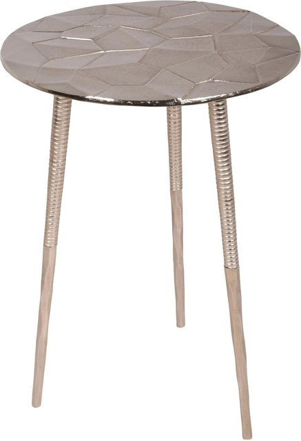 DELUKE Beistelltisch KAI aus Aluminium in Silber mit modernem Design, B/T/H: 55 x 40 x 40 cm - Bild 1