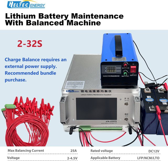 Heltec 32s 25a Batterieausgleicher mit WLAN für Li-Ionen, LiFePO4 und LTO Batteriepacks zur Reparatur und zum Laden sowie Entladen - Bild 1