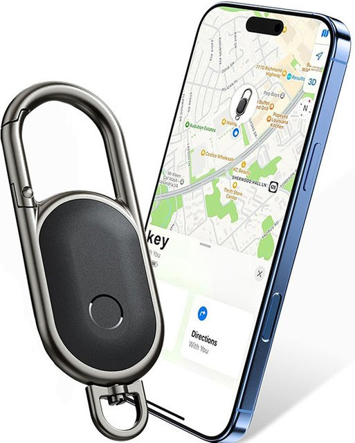 FUNTINGTREE iOS Key Finder Locator mit Sound Item Tracker für Schlüssel, Gepäck und Rucksäcke, Schwarz - Bild 1