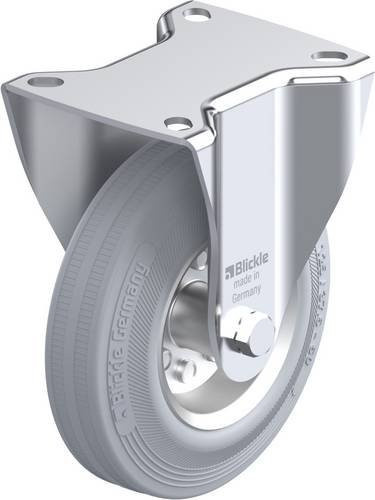 Blickle Bockrolle 331611 B-VE 125R-SG in Silber/Grau mit 125 mm Rad-Durchmesser und 100 kg Tragfähigkeit - Bild 1