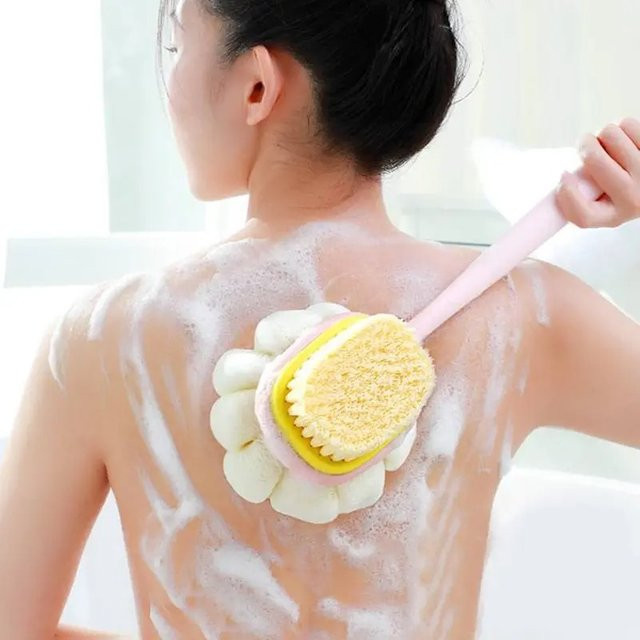 Körper-Peeling-Bürste mit Griff, Unisex - Bild 1