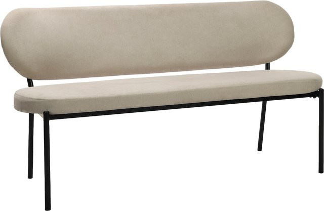 byLIVING Bank JERSEY in Beige mit Webstoff und Stahlgestell, B/H/T: 160 x 82 x 62 cm - Bild 1