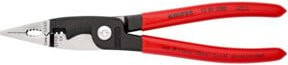 Knipex Elektro-Installationszange schwarz/rot mit Kunststoffüberzug, Länge: 200 mm - Bild 1