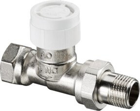 Oventrop Thermostatventil Baureihe AV 9 DN 20 Durchgang aus vernickeltem Messing in Silber - Bild 1