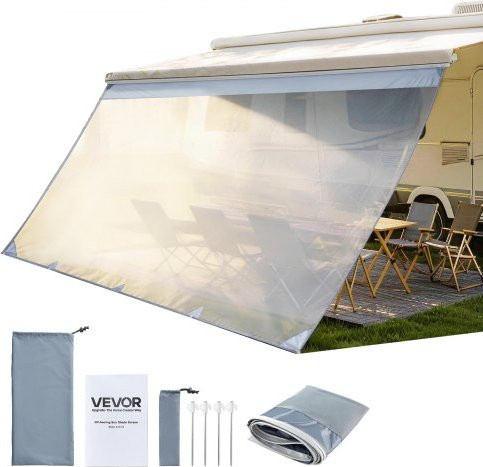 VEVOR RV Sonnenschutzschirm aus Polyester-Mesh für Markisen bis 4,5 m, Maße: B: 4,3 m x H: 2 m - Bild 1
