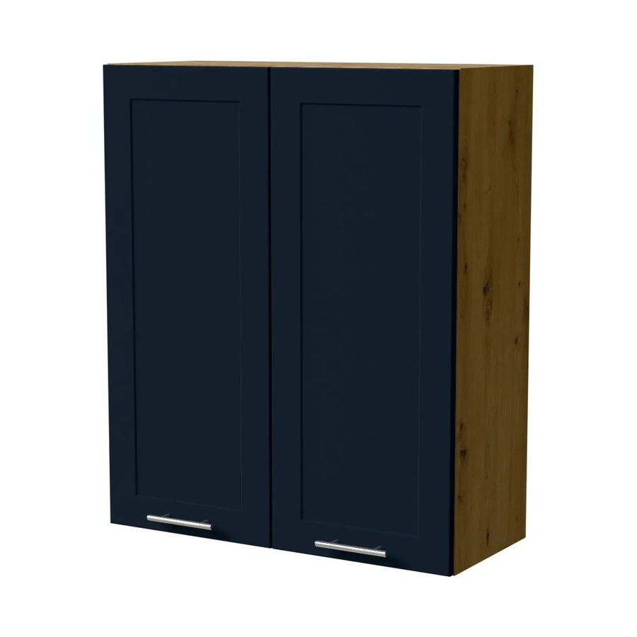 Feldmann-Wohnen Hängeschrank Oslo W4 Küchenschrank in Eiche Artisan und Indigo Matt, B/T/H: 80 x 32,5 x 96 cm - Bild 2