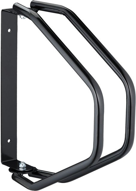 Schwenkbarer Fahrradständer aus Stahl von Relaxdays in Schwarz, B/T/H: 32,5 x 9 x 28,5 cm - Bild 1