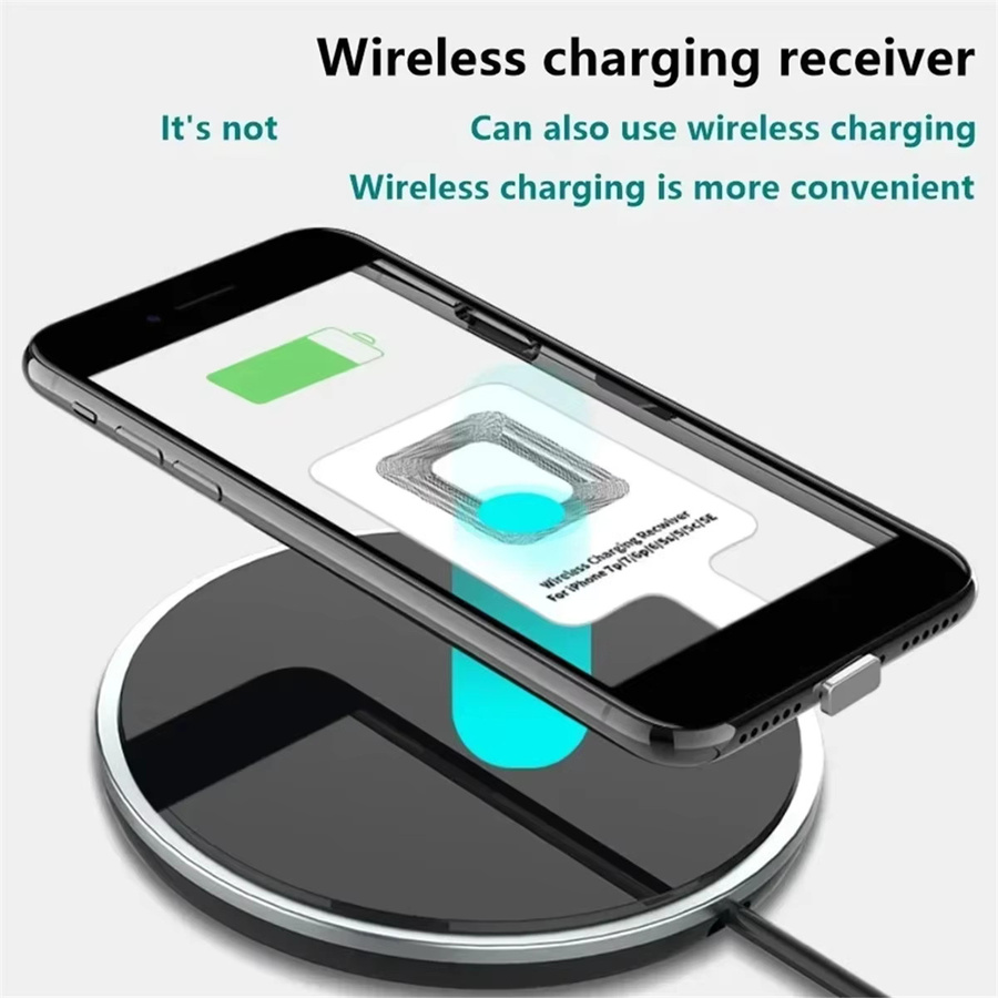 USB-C Wireless Charging Receiver Black Schneller kabelloser Ladeadapter für Typ-C Geräte - Bild 3
