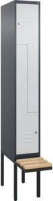 C+P Z-Spind Classic PLUS Sitzbank mit 2 Fächern und Zylinderschloss, Buche-Hartholz, B/H/T: 212 x 81,5 x 30 cm - Bild 1