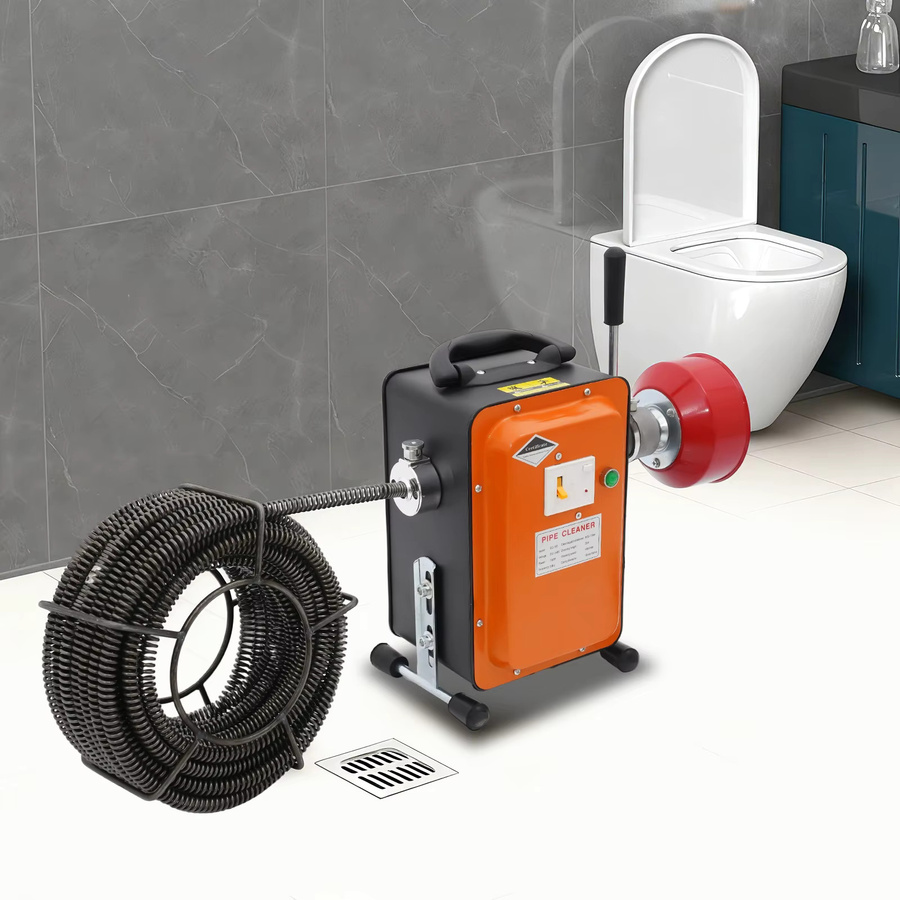 Bymaocar Elektrische Abflussreinigungsspirale in Orange mit 750W Leistung und 20m Spirale, 16mm Durchmesser - Bild 3