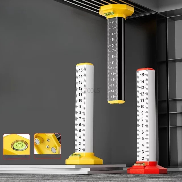LTOOLS Magnetisches Nivellierlineal aus Stahl in Weiß für abgehängte Decken und Fliesenverlegung - Bild 1