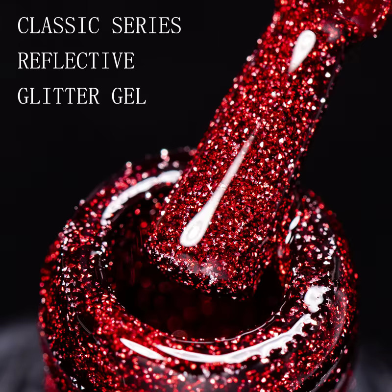 MSRUIOO Glitzer-Gel-Nagellack, 5 Farben, glänzend, Unisex - Bild 2