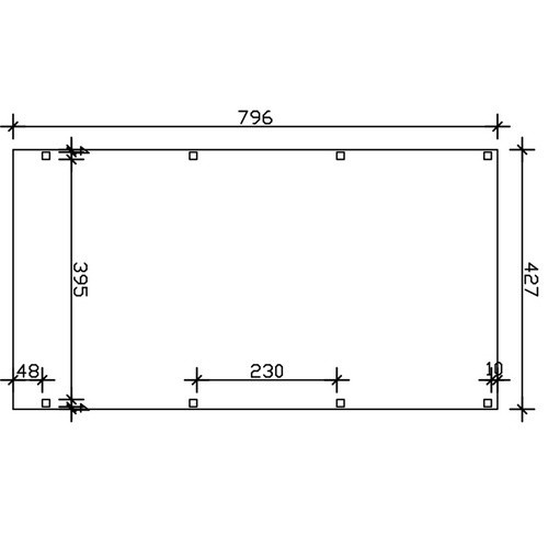 Skan Holz Carport Grunewald aus Fichte und Leimholz mit EPDM-Dach in Beige, B: 427 cm, T: 796 cm, H: 251 cm - Bild 3