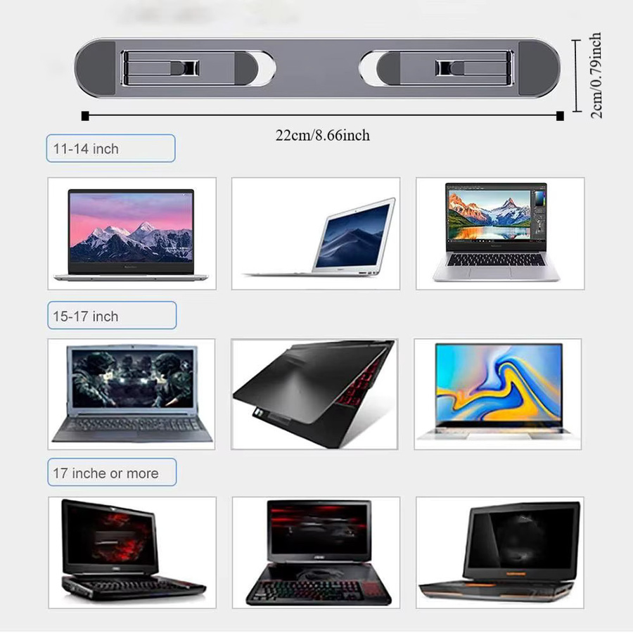 Universeller ergonomischer Laptop-Ständer in Grau als verstellbarer Laptop-Halter für Zuhause und Büro - Bild 5