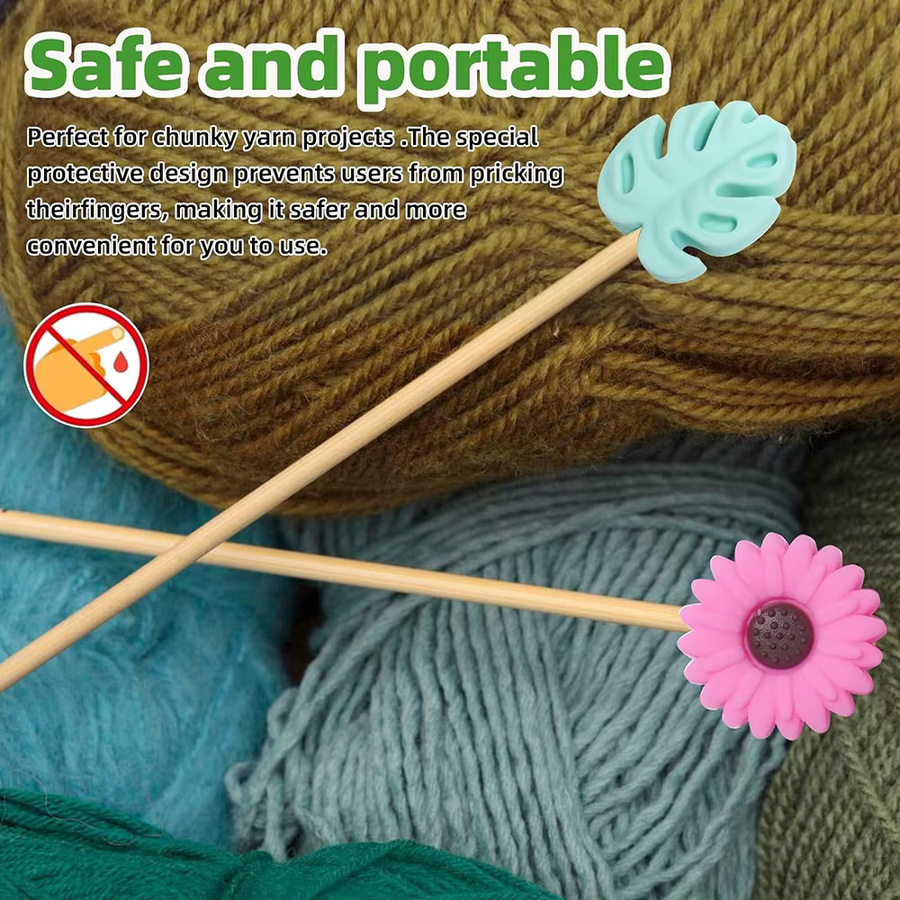 JAY HOME Stricknadel Stopper Set aus Silikon mit 38 farbigen Nadelspitzen Schutzkappen für Quilten und Nähen - Bild 4
