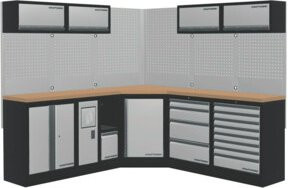 Kraftwerk Mobilio 5er Kombi aus Multiplex mit Unterschrank, Eckschrank und Oberschrank 3964O - Bild 1